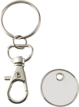Logo trade promotional giveaways picture of: Rory keyring with trolley coin
