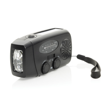 Logo trade corporate gifts image of: RescueWave RCS recycled plastic emergency radio