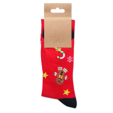 Logo trade promotional items image of: Pair of Christmas socks L