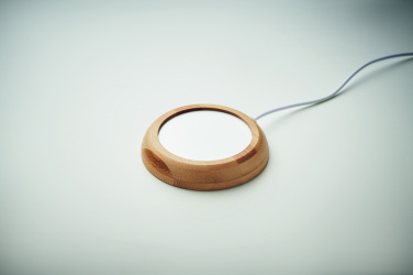 Logo trade advertising products image of: Bamboo mug warmer with USB