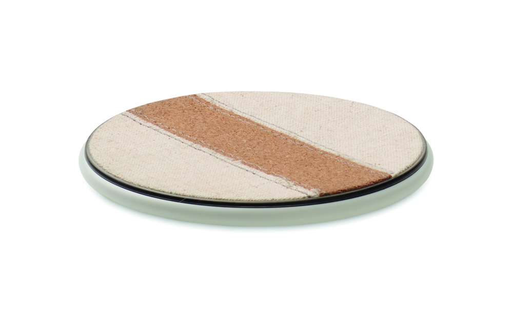 Logo trade business gift photo of: Cork wireless charger 15W