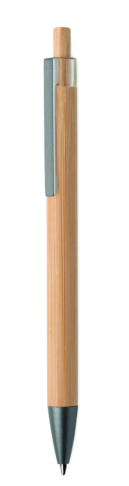 Logotrade promotional product picture of: Push button bamboo pen