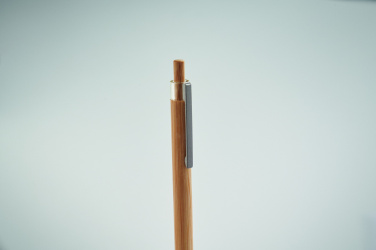 Logo trade promotional products picture of: Push button bamboo pen
