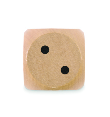 Logo trade promotional giveaway photo of: Schima wooden dice 5cm dia