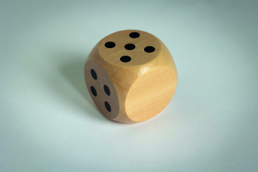Logo trade promotional gifts picture of: Schima wooden dice 5cm dia