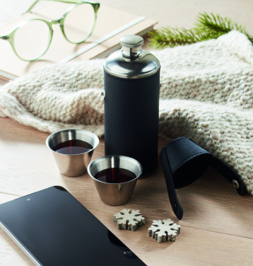 Logo trade advertising product photo of: Hip flask with shot cups