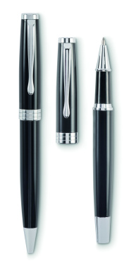 Logo trade promotional gifts image of: Ball pen and roller set