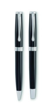 Logo trade corporate gifts image of: Ball pen and roller set