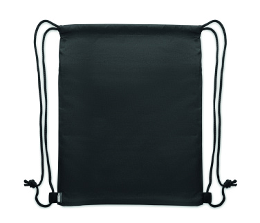 Logo trade corporate gifts image of: Drawstring bag in 600D RPET