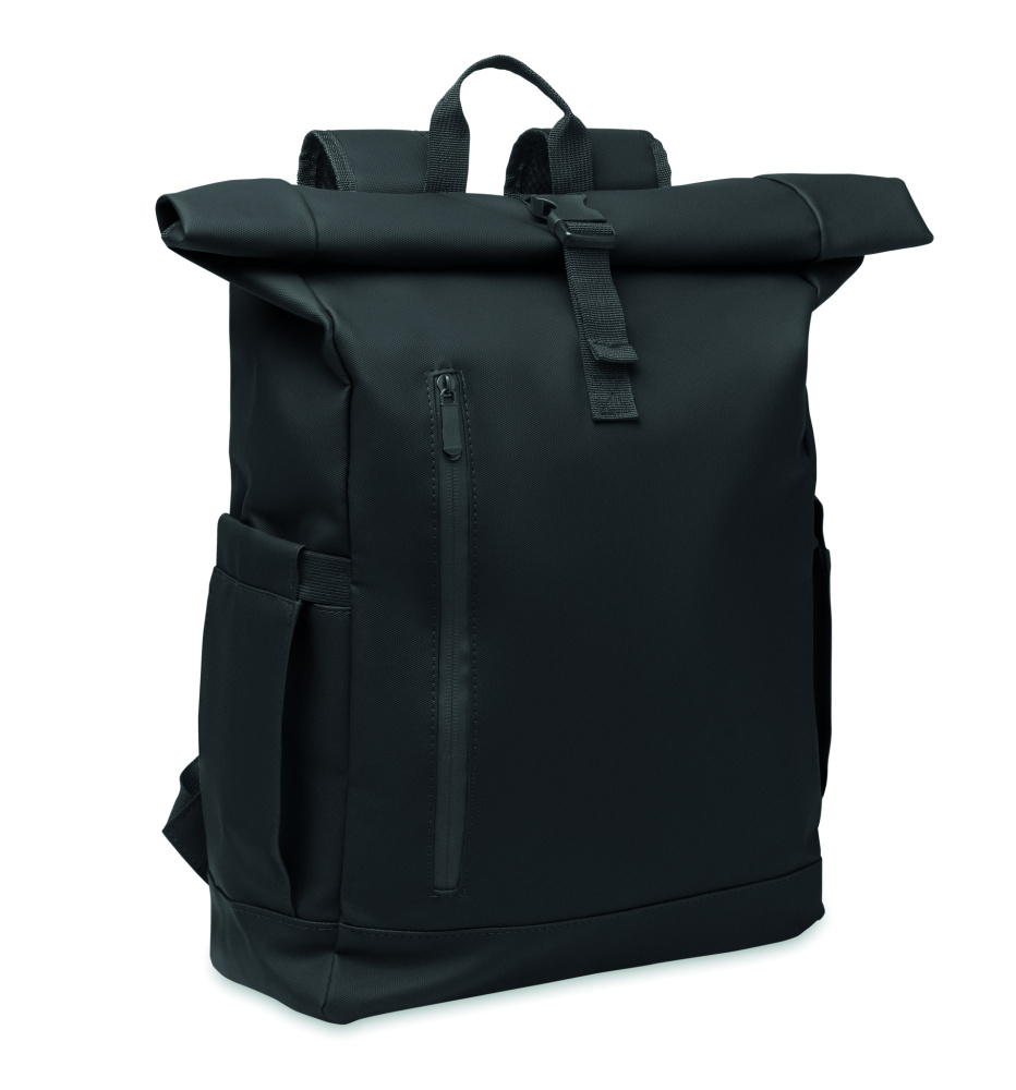 Logo trade promotional giveaways picture of: Rolltop laptop rucksack 600D