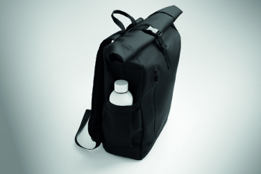 Logo trade advertising products image of: Rolltop laptop rucksack 600D