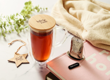 Logo trade corporate gift photo of: Double wall glass mug 450ml