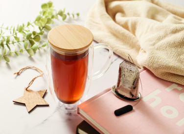 Logotrade advertising product image of: Double wall glass mug 450ml