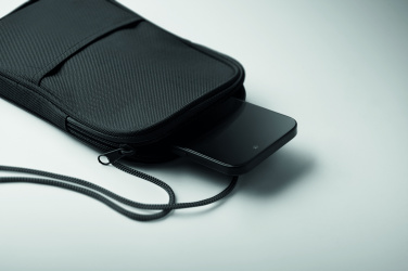 Logo trade corporate gifts image of: RPET cross body travel pouch