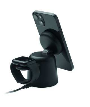 Logo trade promotional products image of: 3 in 1 wireless charger 15W