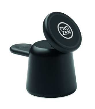 Logo trade corporate gift photo of: 3 in 1 wireless charger 15W