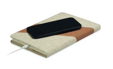 Logotrade promotional item image of: A5 notebook with 15W charger