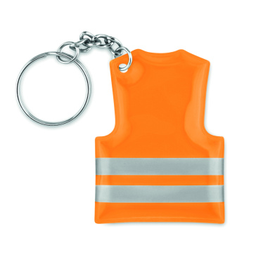 Logo trade promotional giveaways image of: Key ring with reflecting vest Jekabpils
