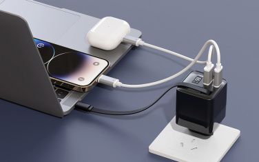 Logo trade promotional items picture of: Urban Vitamin Mendocino 65W GaN charger retractable cable