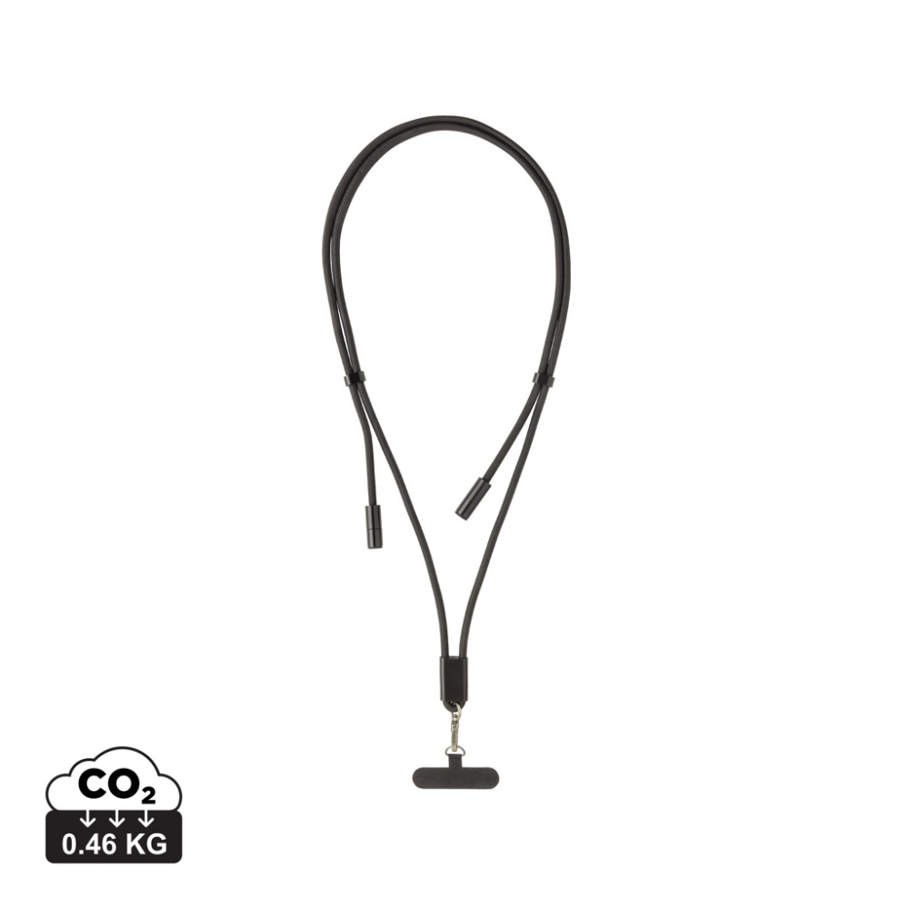 Logotrade promotional item image of: LoopAmp RCS RPET adjustable phone cord with 60W cable