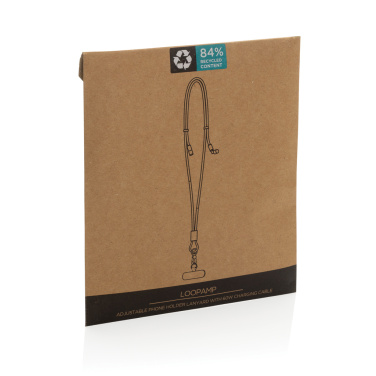 Logo trade promotional products picture of: LoopAmp RCS RPET adjustable phone cord with 60W cable