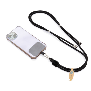 Logotrade advertising products photo of: CarryLoop RCS recycled PET adjustable phone holder lanyard