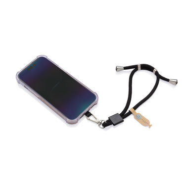 Logo trade promotional merchandise photo of: CarryLoop RCS recycled PET adjustable phone holder wristlet