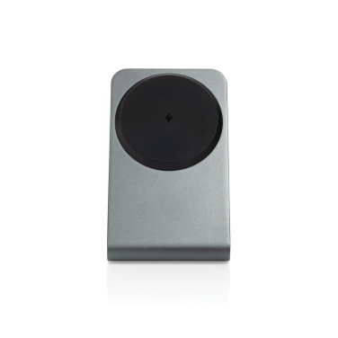 Logo trade corporate gifts picture of: Terra aluminium 15W magnetic wireless charging phone stand