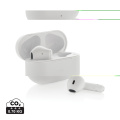 Tunevo RCS recycled plastic wireless earbuds, white
