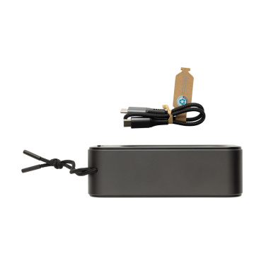 Logo trade promotional product photo of: Swiss Peak RCS recycled aluminium 10W bass speaker