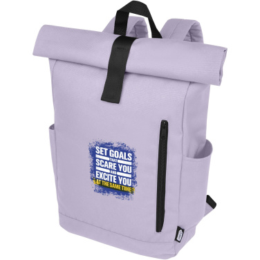 Logotrade promotional merchandise picture of: Byron 15.6" GRS RPET roll-top backpack 18L