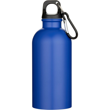 Logotrade advertising products photo of: Oregon 400 ml matte RCS recycled single wall stainless steel water bottle with carabiner