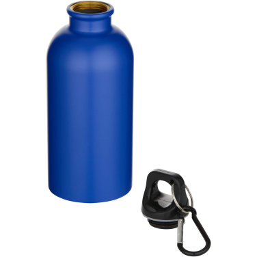 Logo trade advertising products image of: Oregon 400 ml matte RCS recycled single wall stainless steel water bottle with carabiner