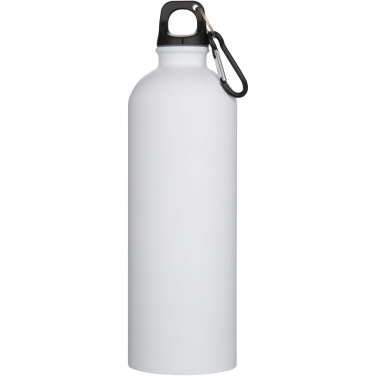 Logo trade promotional gift photo of: Oregon 750 ml matte RCS recycled single wall stainless steel water bottle with carabiner