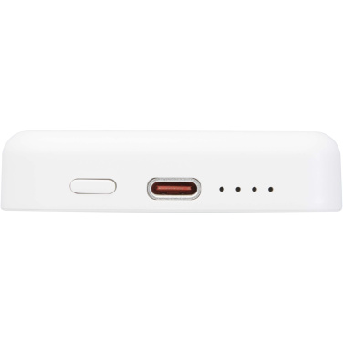 Logo trade advertising products picture of: Acrab 5000 mAh 15W magnetic wireless power bank with 20W PD - made from recycled plastic