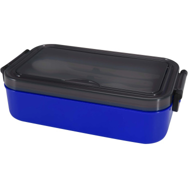 Logo trade promotional giveaways image of: Snappy lunch box and cutlery set