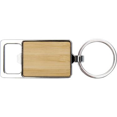 Logo trade corporate gifts image of: Snapper bamboo keychain with bottle opener