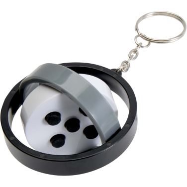 Logo trade corporate gift photo of: Spinx recycled plastic gyroscope fidget keychain