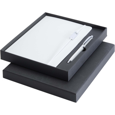 Logotrade corporate gift image of: Legato Elegance A5 hard cover notebook and rollerball pen set