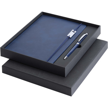 Logotrade advertising product picture of: Legato Elegance A5 hard cover notebook and rollerball pen set