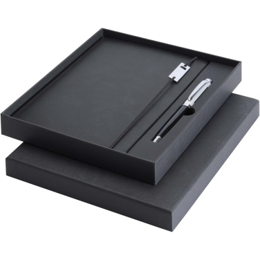 Logotrade corporate gift image of: Legato Elegance A5 hard cover notebook and rollerball pen set