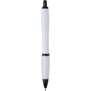 Logotrade promotional giveaway picture of: Nash recycled plastic ballpoint pen with black trims (black ink)