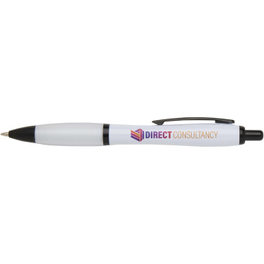 Logotrade promotional items photo of: Nash recycled plastic ballpoint pen with black trims (black ink)