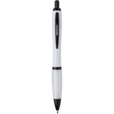 Logo trade promotional products image of: Nash recycled plastic ballpoint pen with black trims (black ink)