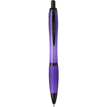 Logotrade advertising products photo of: Nash recycled plastic ballpoint pen with black trims (black ink)