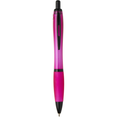 Logo trade promotional merchandise picture of: Nash recycled plastic ballpoint pen with black trims (black ink)