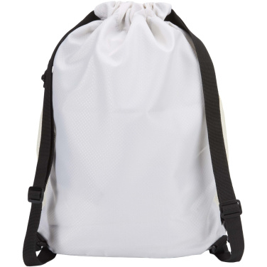 Logotrade promotional item image of: Nomad GRS recycled sports drawstring bag with bottom compartment 18L