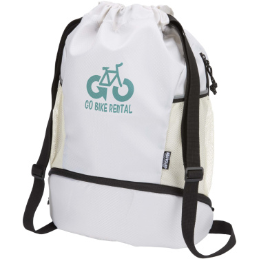 Logo trade promotional merchandise image of: Nomad GRS recycled sports drawstring bag with bottom compartment 18L