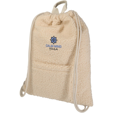 Logotrade promotional products photo of: Bear GRS recycled sherpa drawstring backpack 9L