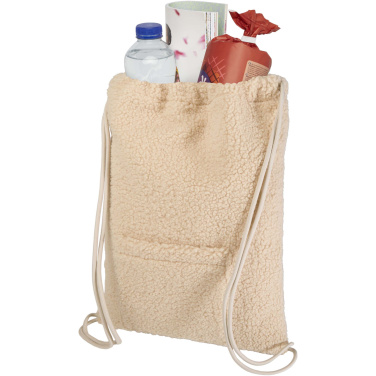 Logo trade advertising products picture of: Bear GRS recycled sherpa drawstring backpack 9L